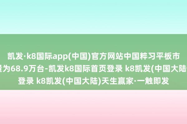 凯发·k8国际app(中国)官方网站中国粹习平板市场线上全渠说念销量为68.9万台-凯发k8国际首页登录 k8凯发(中国大陆)天生赢家·一触即发