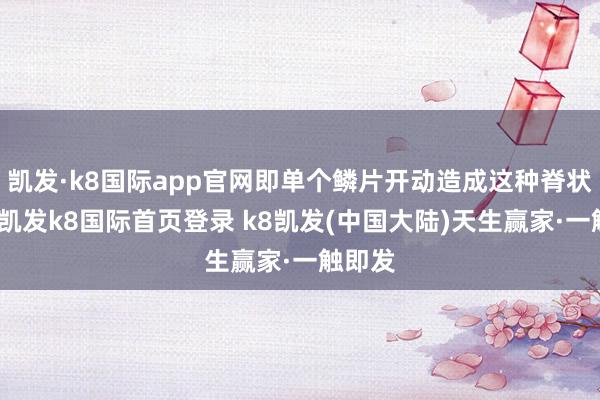 凯发·k8国际app官网即单个鳞片开动造成这种脊状斑纹-凯发k8国际首页登录 k8凯发(中国大陆)天生赢家·一触即发